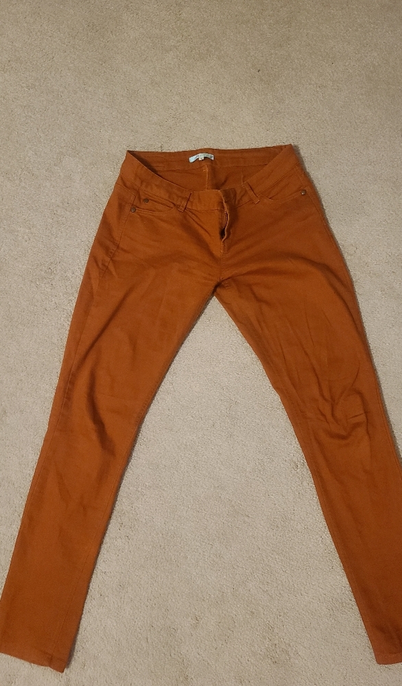 BURNT ORANGE STRETCH JEANS
